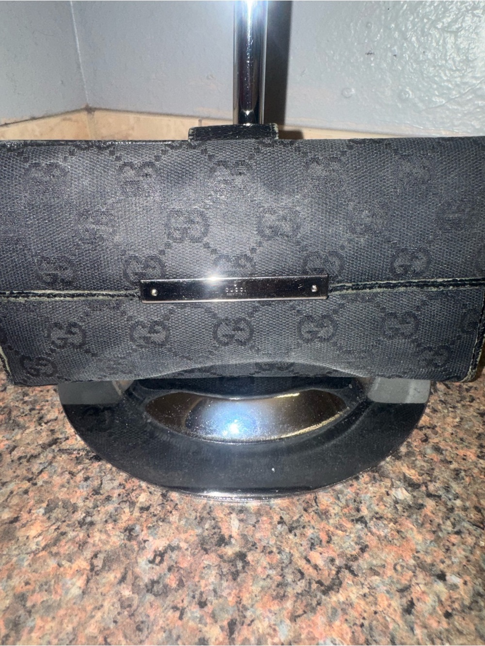 Gucci Black GG Canvas Wallet